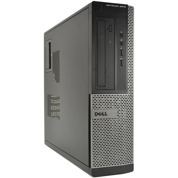 Restored Dell OptiPlex 3010-D Desktop PC with Intel Core i3-3240 Processor, 4GB Memory, 250GB Hard Drive and Windows 10 Pro (Monitor Not Included) (Refurbished)
