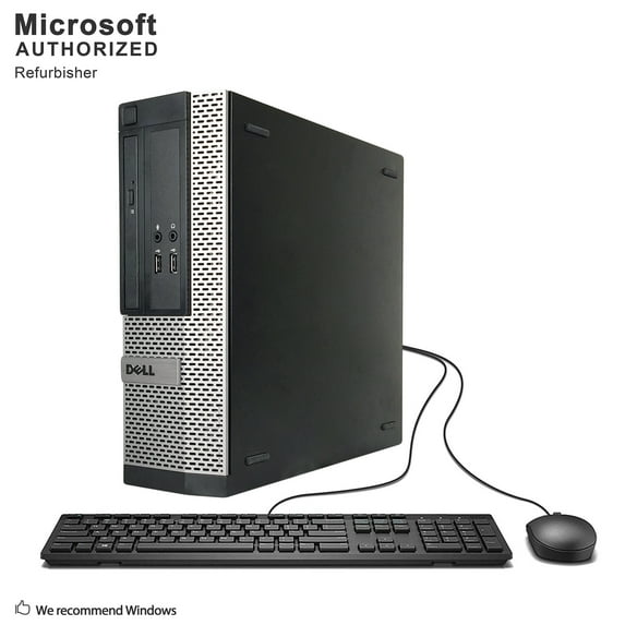 Restored Dell OptiPlex 3020 SFF Desktop, Intel Quad Core I54590 3.3 GHz, 12 GB DDR3, 1 TB HDD, DVDRW, WiFi, Bluetooth, Mouse&Keyboard, Windows 10 Pro 64 Bit (EN/FR/ES) (Refurbished)