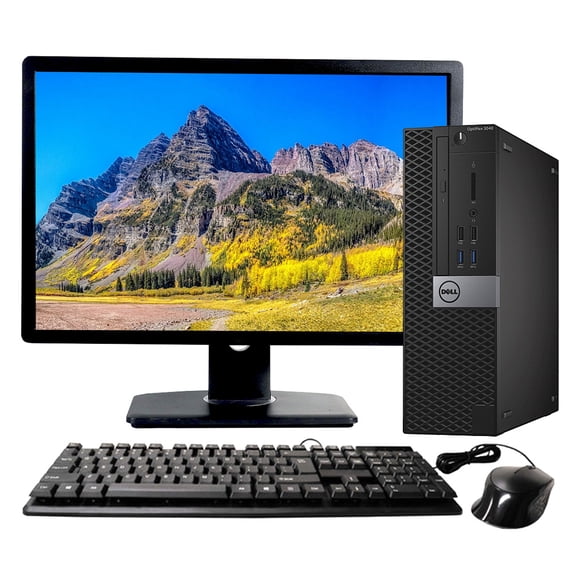 Restored Dell OptiPlex 3040 SFF Desktop Computer i3-6100 16GB RAM 256GB SSD Keyboard and Mouse Wi-Fi 22" LCD Monitor Windows 10 Pro PC (Refurbished)
