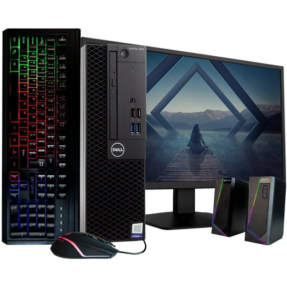 Restored Dell OptiPlex 3050 Desktop Tower Computer, Intel Core i5, 16GB RAM, 512GB SSD, DVD-ROM, Windows 10 Professional 64Bit, Black (Refurbished)