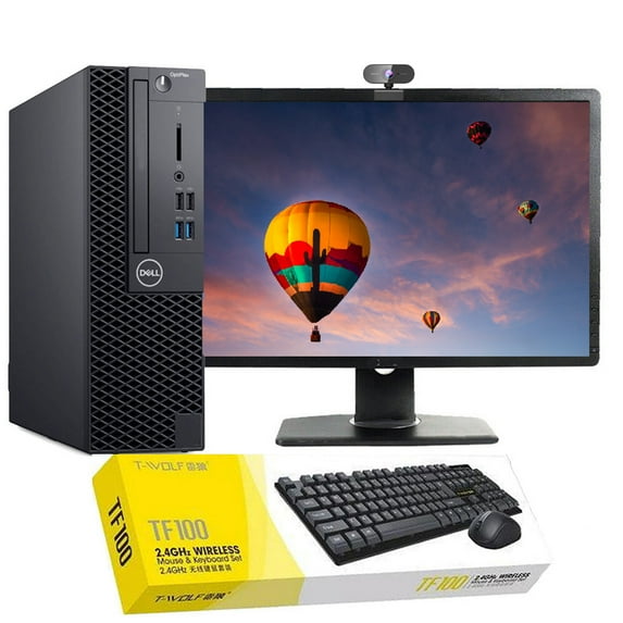 Restored Dell OptiPlex 3050 Windows 10 Desktop Computer Intel Quad Core i5-6500 CPU 16GB RAM 128GB SSD 22" LCD Monitor with Wireless Keyboard and Mouse (Refurbished)