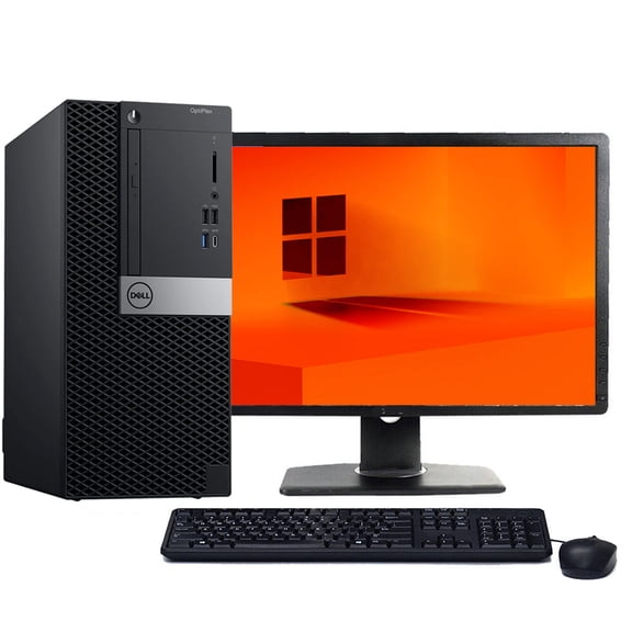 Restored Dell OptiPlex 3060 Tower PC | Intel Core i5-8500 (3.0GHz) | 16GB RAM | 256GB SSD | Windows 10 | 22" LCD | Wireless Keyboard and Mouse (Refurbished)