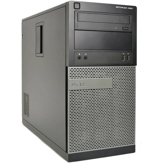 Restored Dell OptiPlex 390-T Desktop PC with Intel Core i5-2400 Processor, 8GB Memory, 500GB Hard Drive and Windows 10 Home (Monitor Not Included) (Refurbished)