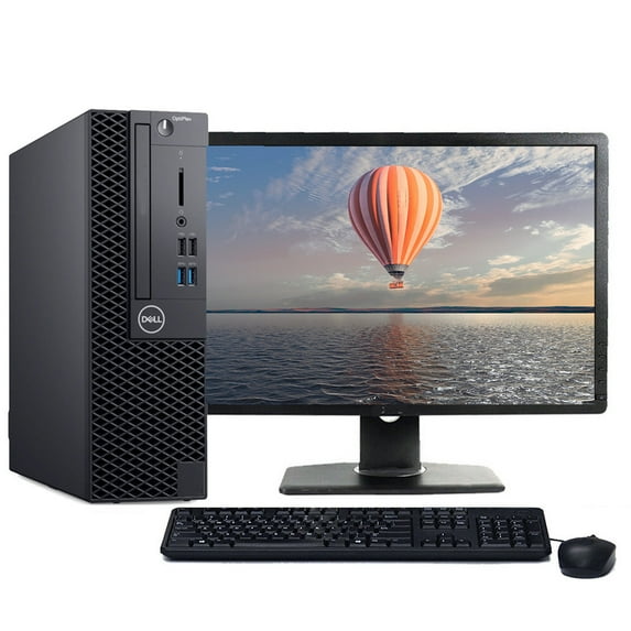 Restored Dell OptiPlex 5050 SFF Desktop Computer | Intel Core i5-7500 (3.4 GHz) | 16GB RAM | 256GB SSD | Windows 10 Pro | 22" LCD (Refurbished)