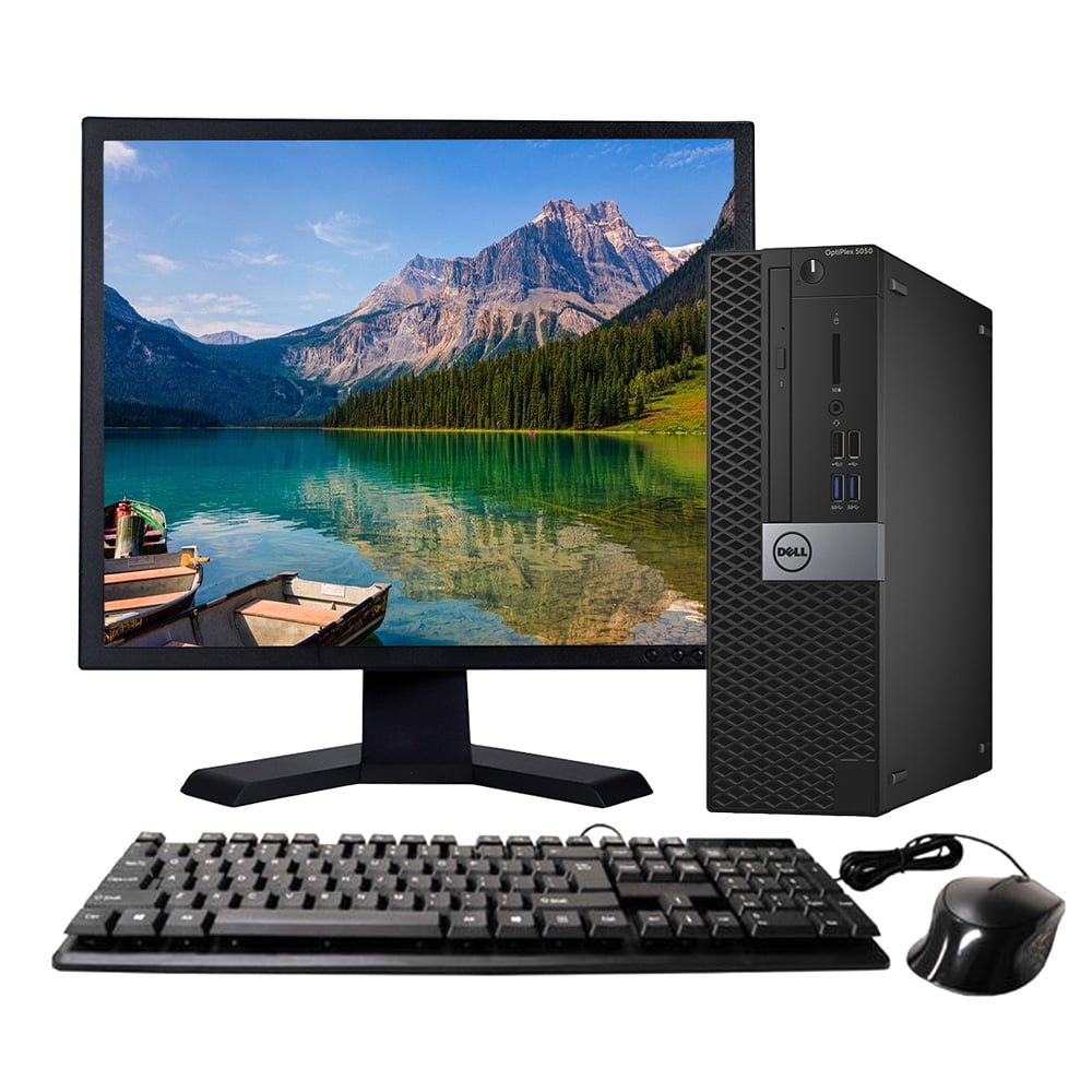 Restored Dell OptiPlex 5050 SFF Desktop Computer Intel Core i5-7500 3.4GHz  16GB RAM 256GB SSD Keyboard and Mouse Wi-Fi 19