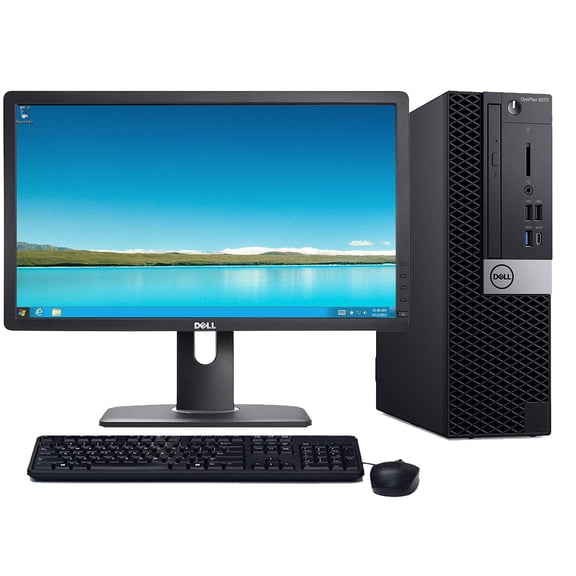Restored Dell OptiPlex 5070 Windows 11 Pro Desktop Computer | Core i5-9500 (3.0 GHz) Processor | 8GB RAM | 512GB SSD | 24" LCD | Home or Office PC (Refurbished)