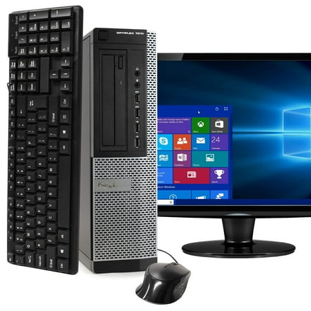 Restored Dell OptiPlex 7010 Desktop Computer PC, 3.20 GHz Intel i5 Quad Core Gen 3, 16GB DDR3 RAM, 250GB SATA Hard Drive, Windows 10 Professional 64 bit, 22" Widescreen Screen (Refurbished)