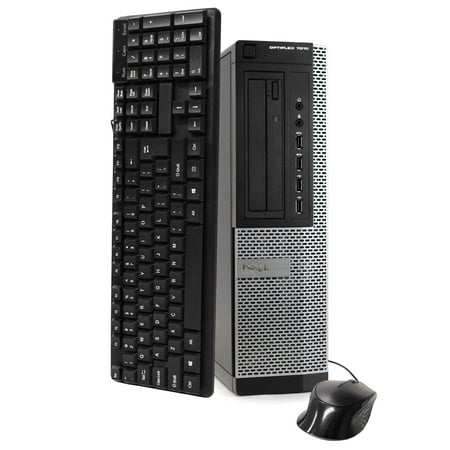 Restored Dell OptiPlex 7010 Desktop Tower Computer, Intel Core i5, 8GB RAM, 500GB HD, DVD-ROM, Windows 10 Home, Black (Refurbished)
