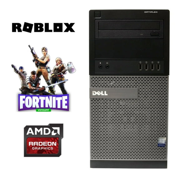 Restored Dell OptiPlex 7010 Gaming Computer PC, Intel i5 Quad Core Gen 3, with Radeon Graphics, 8GB DDR3 RAM, 256GB SSD + 500GB HDD, WiFi, Windows 11 (Fortnite Ready) (Refurbished)