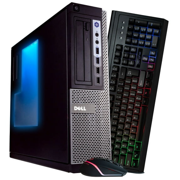Restored Dell OptiPlex 7010 Small RGB Desktop Computer (SFF) Intel i5 (3.5Ghz Turbo) 16GB DDR3 RAM 500GB SSD + 1TB WiFi-5G + Bluetooth Windows 10 Pro RGB Mouse + Keyboard (Refurbished)