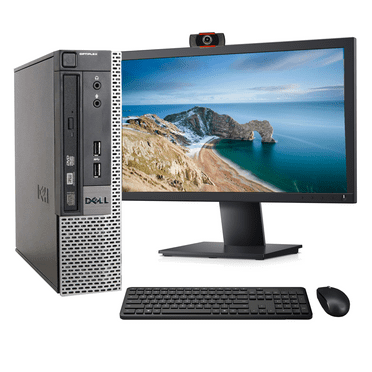 Restored Dell OptiPlex 7010 USFF Computer Desktop PC, Intel i5 3.2GHz, 8GB Ram, 120GB SSD Drive, Wifi & Bluetooth, BTO Wireless Keyboard And Mouse, 22 Inch FHD Monitor, WebCam, Windows 10 (Refurbished)