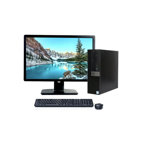 Restored Dell OptiPlex 7050 SFF Desktop Computer Windows 10 Home Intel Core i5 6th Gen 8GB 256GB SSD with 22" Widescreen Monitor HDMI USB-C Wi-Fi - Desktop PC (Refurbished)