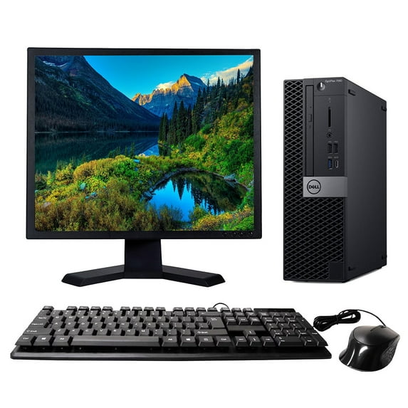 Restored Dell OptiPlex 7060 SFF Desktop Intel Core i5-8400 3.00GHz 8GB RAM 128GB SSD Keyboard and Mouse Wi-Fi 19" LCD Monitor Windows 10 Pro PC (Refurbished)