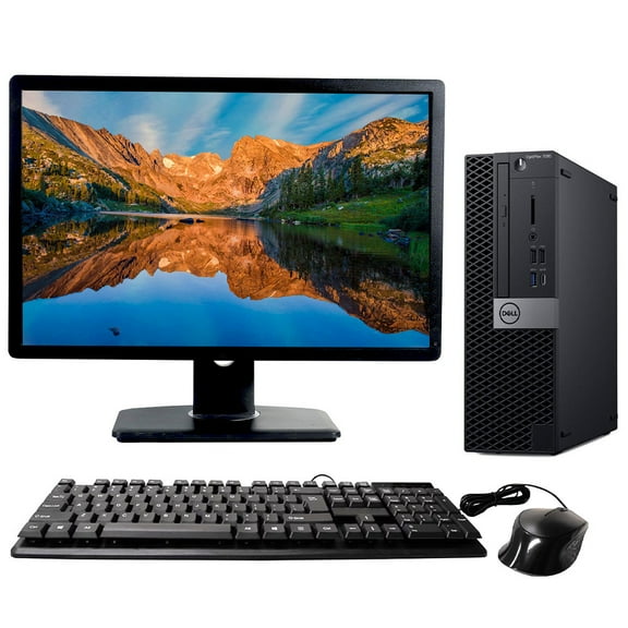Restored Dell OptiPlex 7060 SFF Desktop Intel Core i5-8400 3.00GHz 8GB RAM 128GB SSD Keyboard and Mouse Wi-Fi 22" LCD Monitor Windows 10 Pro PC (Refurbished)