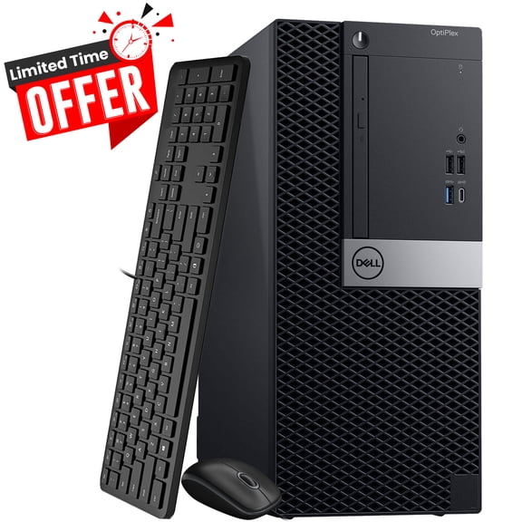 Restored Dell OptiPlex 7070 Desktop Tower Computer PC Intel Octa Core i7-9700 upto 4.70GHz, 64GB DDR4 Ram, 2TB NVMe M.2 SSD, Built-in Wi-Fi, BTO Keyboard & Mouse, Windows 11 Pro (Refurbished)