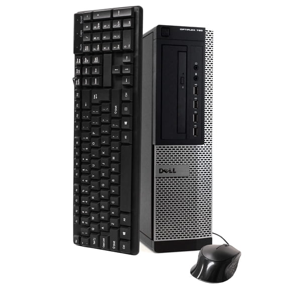 Restored Dell OptiPlex 790 Desktop Computer, Intel Core i7, 8GB RAM, 250GB HD, DVD-ROM, Windows 10 Home, Black (Refurbished)
