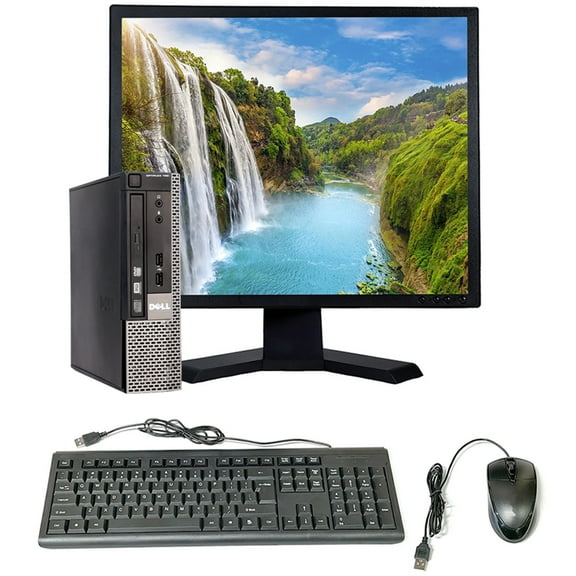 Restored Dell OptiPlex 790 USFF Intel i5 8GB Ram 128GB SSD Wireless Kb/Mouse Wifi/Bluetooth 19in LCD WebCam Windows 10 (Refurbished)