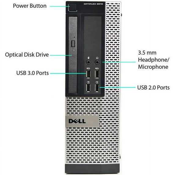 Restored Dell OptiPlex 9010 Desktop Tower Computer, Intel Core i5, 8GB RAM, 1TB HD, DVD-RW, Windows 10 Pro 64-bit, Black (Refurbished)