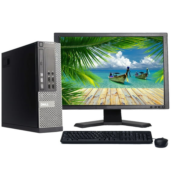 Restored Dell OptiPlex Desktop Computer 9020 SFF Core i7 Processor 8GB Memory 1TB HD DVD Wi-Fi with a 22" LCD Monitor - PC Windows 10 (Refurbished)