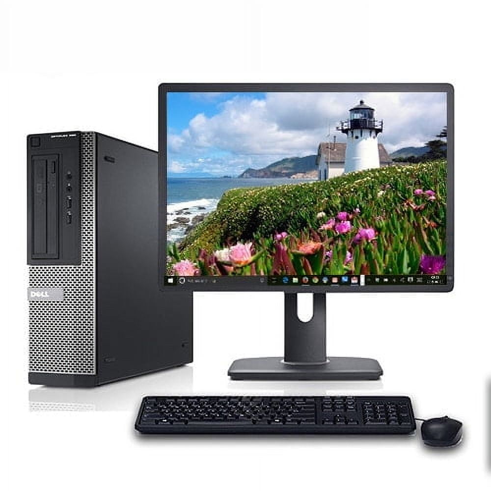 Restored Dell OptiPlex Desktop Computer Bundle with an Intel Core i3 Processor 4GB RAM 500GB HD DVD-RW Wi-Fi and a 17" LCD Windows 10 Professional (Refurbished)