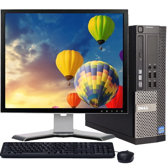 Restored Dell OptiPlex Desktop Computer Core i5 3.1GHz 8GB 256GB SSD DVD Wi-fi with 17" LCD Windows 10 (Refurbished)