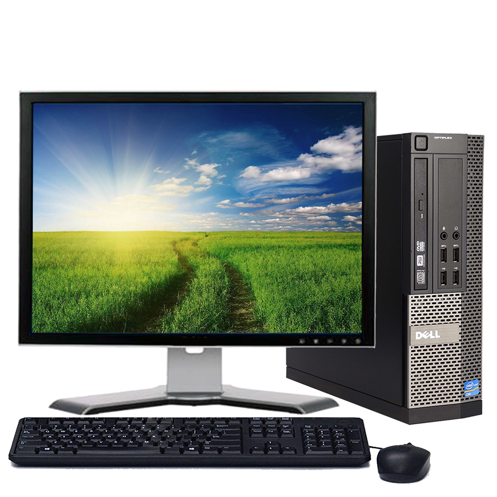 Restored Dell OptiPlex Desktop Computer Intel Core i3 8GB Memory 500GB HD DVD-RW Wi-Fi and 19" LCD Monitor Windows 10 PC (Refurbished) - image 1 of 5