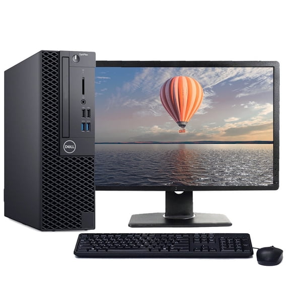 Restored Dell OptiPlex Desktop Computer | Intel Core i5 7th gen | 16GB RAM | 500GB HDD | Windows 10 Pro | 22" LCD (Refurbished)