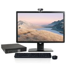 Restored Dell OptiPlex Desktop Mini PC Core i5 6th gen CPU 16GB RAM 512GB SSD Webcam 22" LCD Windows 10 with Wireless Keyboard and Mouse (Refurbished)