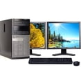 thumbnail image 1 of Restored Dell OptiPlex Desktop PC Intel Core i3 Processor 8GB RAM 250GB Hard Drive DVD-RW Windows 10 with Dual 19" LCD Monitors -Computer (Refurbished), 1 of 5