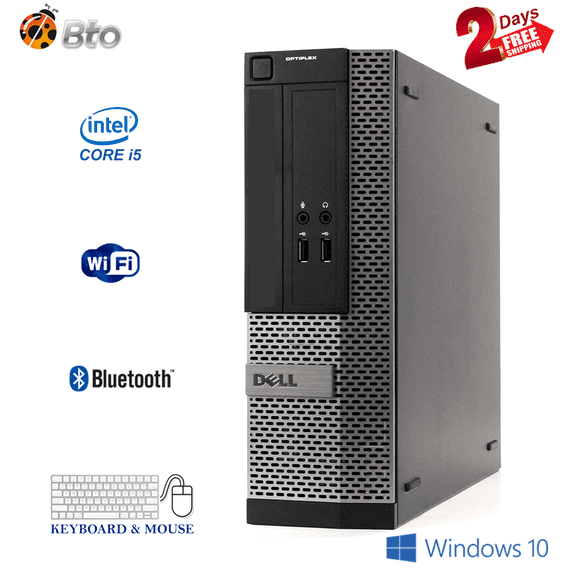 Restored Dell OptiPlex Desktop SFF Computer PC Intel Core i5 Processor 8GB Ram 2TB Hard Drive Bto KB & Mouse WiFi Adapter Bluetooth DVD Windows 10 Pro (Refurbished)