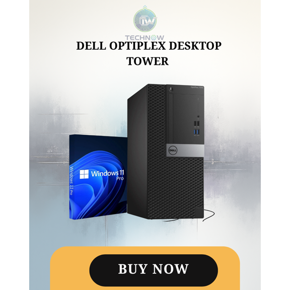 Restored Dell OptiPlex Desktop Tower Computer PC Intel Core i7-6700, 16GB Ram, 256GB SSD + 1TB HDD, WiFi, Windows 11 Pro (Refurbished)