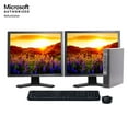 thumbnail image 1 of Restored Dell OptiPlex Micro Desktop 3050 Windows 10 Professional Intel Core i5 7th Gen 8GB 128GB SSD Dual 19" Monitor HDMI USB Keyboard Mouse PC (Refurbished), 1 of 5
