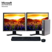 Restored Dell OptiPlex Micro Desktop 3050 Windows 10 Professional Intel Core i5 7th Gen 8GB 128GB SSD Dual 19" Monitor HDMI USB Keyboard Mouse PC (Refurbished)