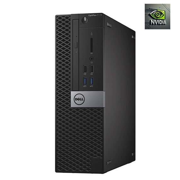 Restored Dell OptiPlex SFF Gaming PC | Intel Core i5 6th gen | 16GB RAM | 256GB SSD | Windows 10 | Nvidia GT 1050 Graphics | LED Keyboard and Mouse (Refurbished)