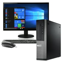 Restored Dell Optiplex 3010 Desktop Computer Intel Core i3 3220 16GB RAM 500GB DVD Windows 10 Professional PC, Free keyboard and Mouse, WiFi Adapter, Black (Refurbished)
