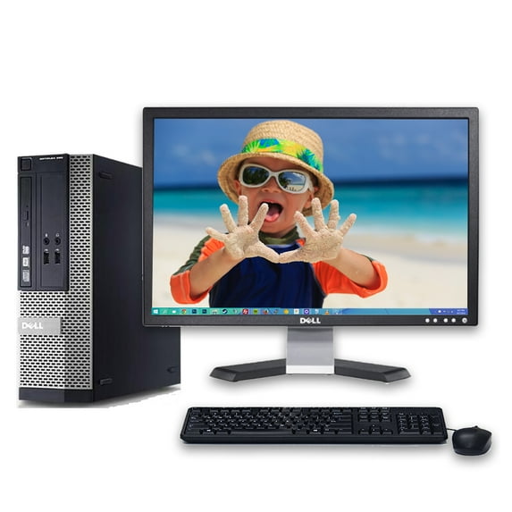 Restored Dell Optiplex 3010 Windows 10 Pro Desktop Computer PC Intel i33220 3.3GHz Processor 8GB Ram 250GB Hard Drive w/Keyboard, Mouse and 20" LCD Computer (Refurbished)