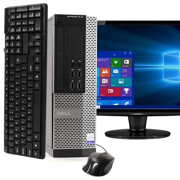 Restored Dell Optiplex 7020 Business Desktop Computer, Intel Core i5, 8GB RAM, 250 GB HD, DVD-ROM, Windows 10 Home, Black (Refurbished)