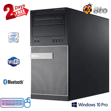 Restored Dell Optiplex 9020 Fast Desktop PC, Intel Core i54th Gen. 8GB Ram, 240GB SSD, 1TB HDD, 16GB Flash Drive, Keyboard & Mouse, WiFi, Bluetooth, Windows 10 Pro (Refurbished)