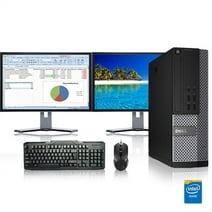 Restored Dell Optiplex Desktop Computer 3.3 GHz Core i3 Tower PC, 16GB, 2TB HDD, Windows 10 Home x64, 17" Dual Monitor , USB Mouse & Keyboard (Refurbished)