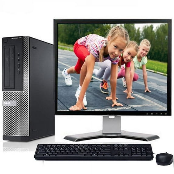 Restored Dell Optiplex Desktop Computer Bundle with an Intel Core i3 Processor 4GB RAM 1TB HD DVD-RW Wifi and a 17" LCD Windows 10 (Refurbished)