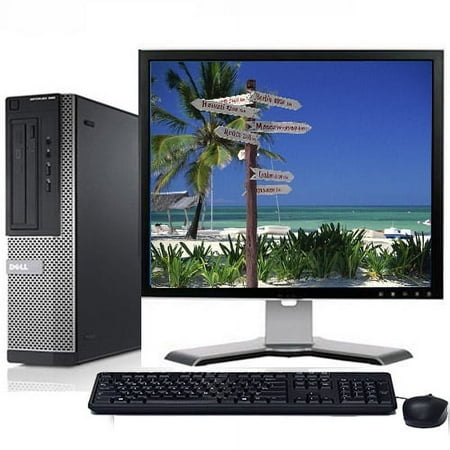 Restored Dell Optiplex Desktop Computer Bundle with an Intel Core i3 Processor 4GB RAM 500GB HD DVD-RW Wifi and a 19" LCD Windows 10 (Refurbished)