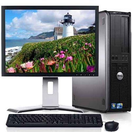 Restored Dell Optiplex Desktop Computer Intel Core 2 Duo 4GB 1TB HD with a 19" LCD 300Mps Wifi DVD Windows 10 (Refurbished)