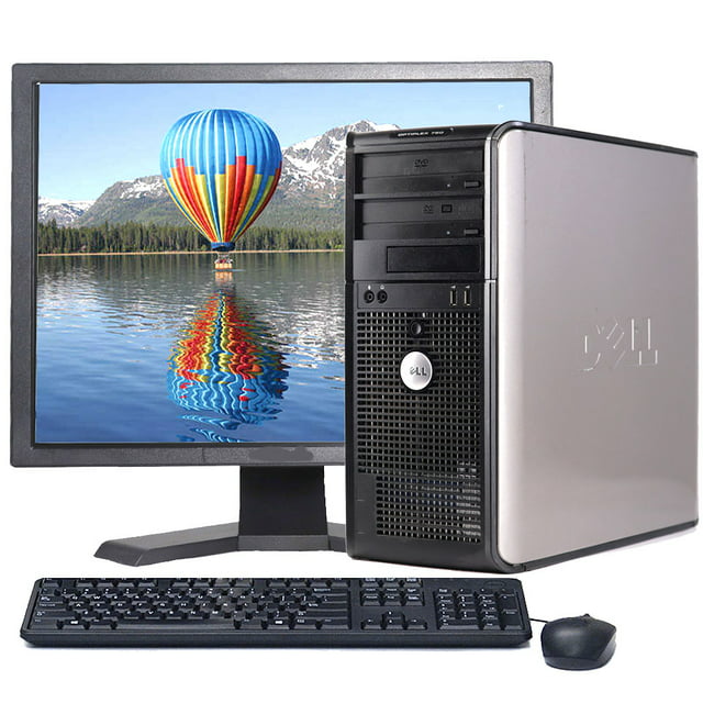 Restored Dell - Optiplex Desktop Computer PC - Intel Core 2 Duo - 4GB Memory - 160GB Hard Drive - Windows 10 - 19" LCD (Refurbished)