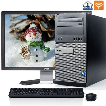 Restored Dell Optiplex Desktop Computer Tower with Intel Core i7 Processor 8GB 2TB HD DVD Wifi Bluetooth Windows 10 with 22" LCD Keyboard and Mouse (Refurbished)
