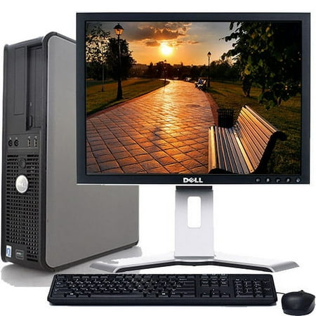 Restored Dell Optiplex Desktop PC Tower System Windows 10 Intel Core 2 Duo Processor 4GB Ram 1TB Hard Drive DVD Wifi with a 17" LCD (Refurbished)
