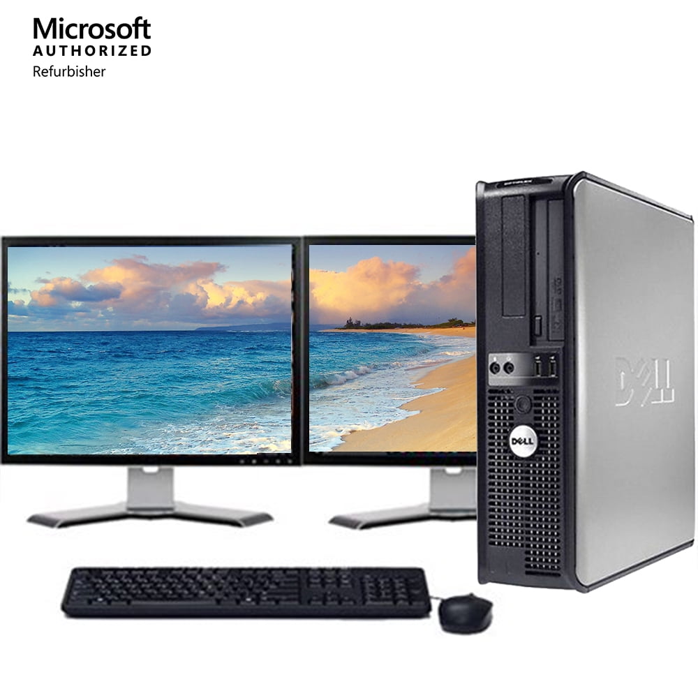 Fast Core 2 Duo Gaming PC Monitor Bundle 4GB RAM 500GB HDD W10 Computer