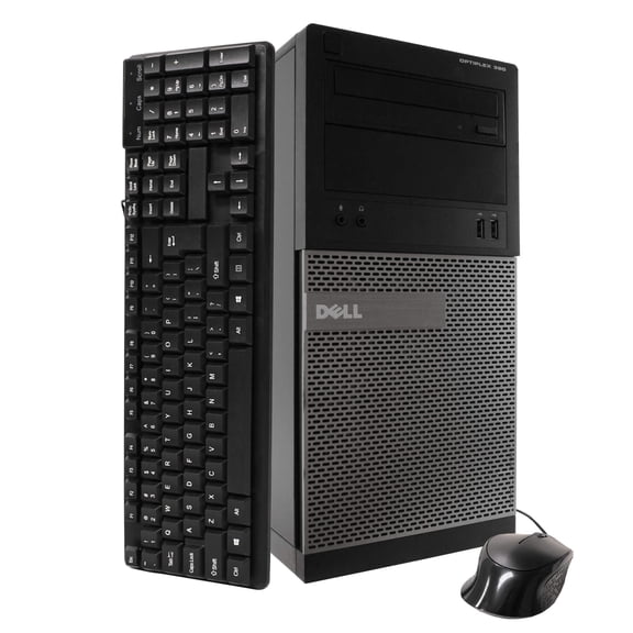 Restored Dell Optiplex OP390 Tower Computer PC, 3.20 GHz Intel i5 Quad Core Gen 2, 8GB DDR3 RAM, 500GB SATA Hard Drive, Windows 10 Home 64bit