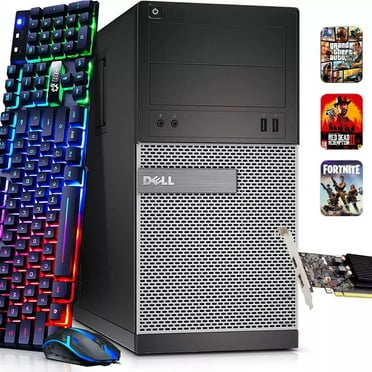 Restored Dell Optiplex Tower Gaming PC Desktop Computer Intel Quad Core i5-2nd 16GB DDR3 Ram 512GB SSD BTO RGB Keyboard & Mouse, Nvidia GTX 1660s 6gb DDR6, Window 10 Professional (Refurbished)