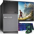thumbnail image 1 of Restored Dell Optiplex Tower Gaming PC Desktop Computer Intel Quad Core i5-4th 16GB Ram 1TB SSD 22" LED Monitor, BTO RGB Keyboard & Mouse, Nvidia GTX 1660s 6gb DDR6, Window 10 Professional (Refurbished), 1 of 7