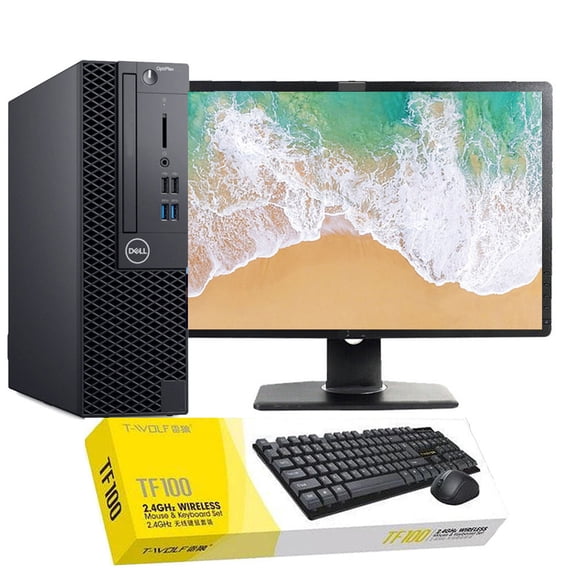 Restored Dell Precision 3420 Desktop Computer Quad Core CPU 16GB RAM 256GB SSD 22" LCD Windows 10 with Wireless Keyboard and Mouse (Refurbished)